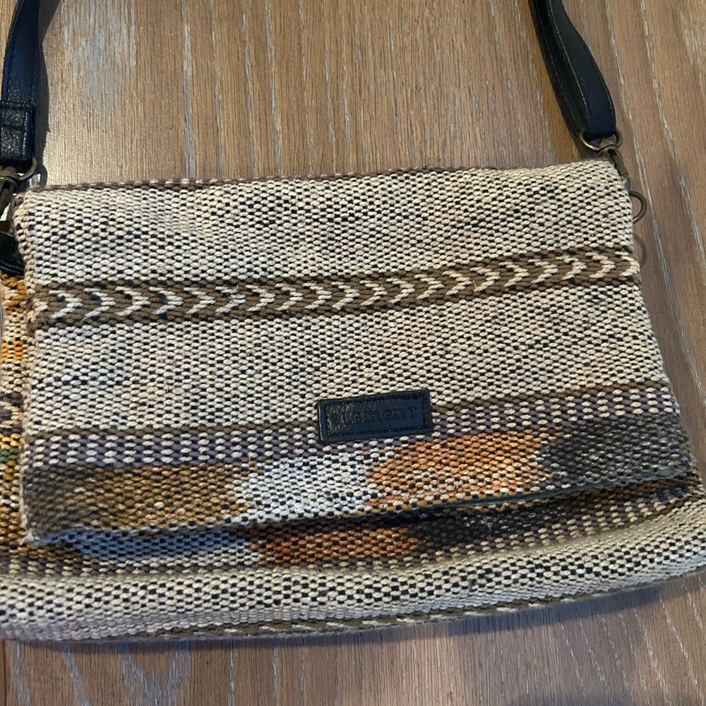 Element Woven Shoulder Bag - Brown and Tan